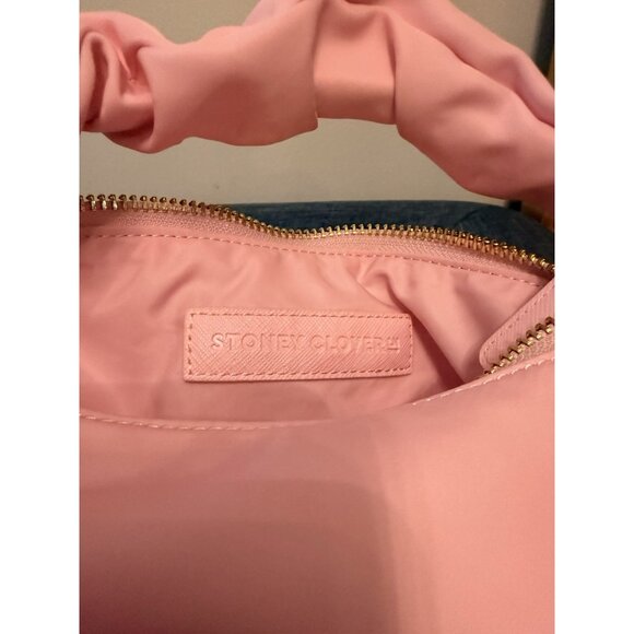 Stoney Clover Lane Classic Scrunch Handle Bag Purse Nylon Flamingo - Picture 9 of 12